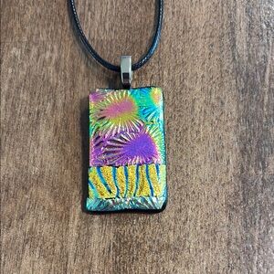 Colorful Glass Pendant Necklace